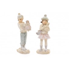 Декоративная статуэтка Детки с подарками, 2 вида
